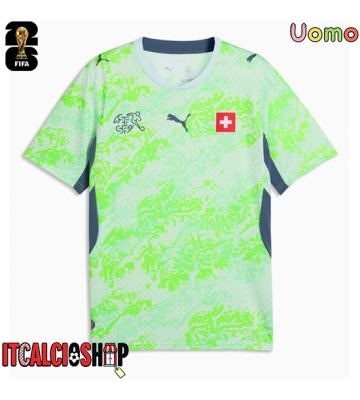 Svizzera Seconda Maglia Mondiali 2026 Manica Corta